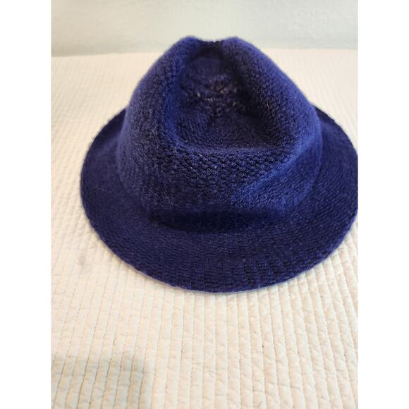 Vintage Italian-Made Woven Cloche‎ Hat Purple Acrylic Blend Women's Chic Retro - Picture 5 of 5